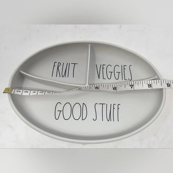 Rae Dunn Silicone Plate Baby Toddler Bowl FRUIT VEGGIES GOOD STUFF - Picture 5 of 6